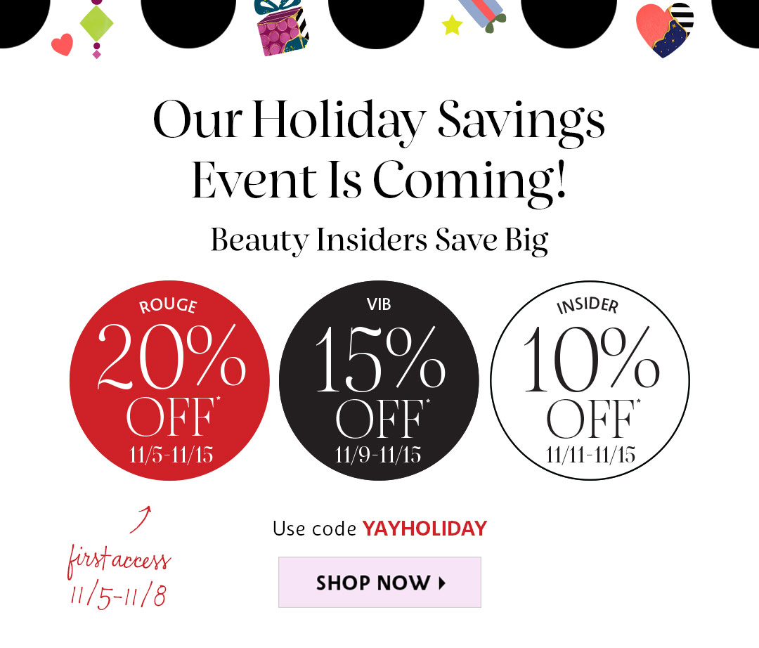 Sephora holiday savings event 2021
