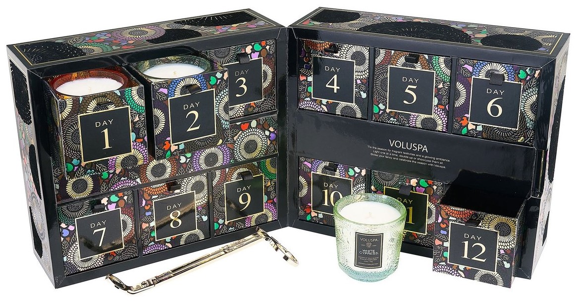 Voluspa Japonica 12 Day Advent Calendar Candle Gift Set - 100+ Gifts for Female Entrepreneurs