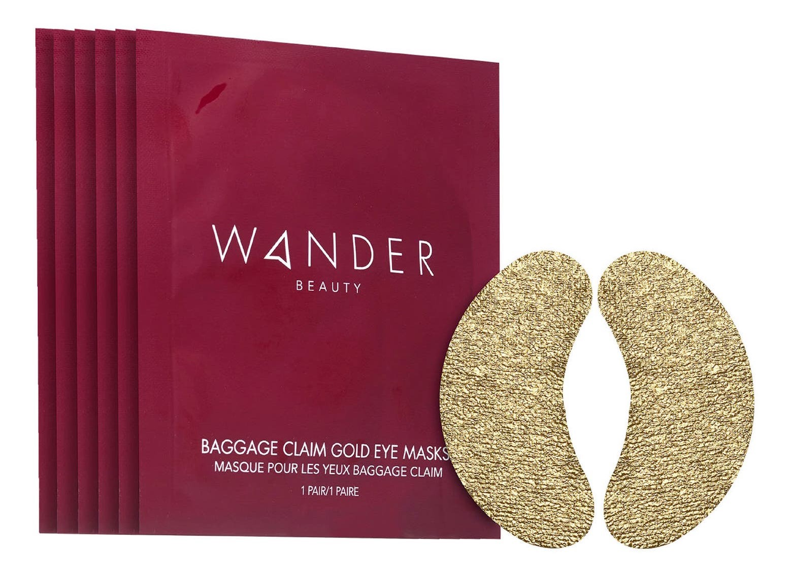 Wander Beauty Baggage Claim Gold Eye Masks - 100+ Gifts for Female Entrepreneurs